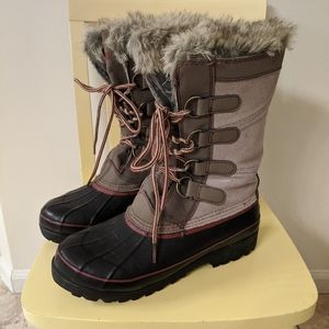 Khombu Winter Snow Boots Lace-up Women's 8